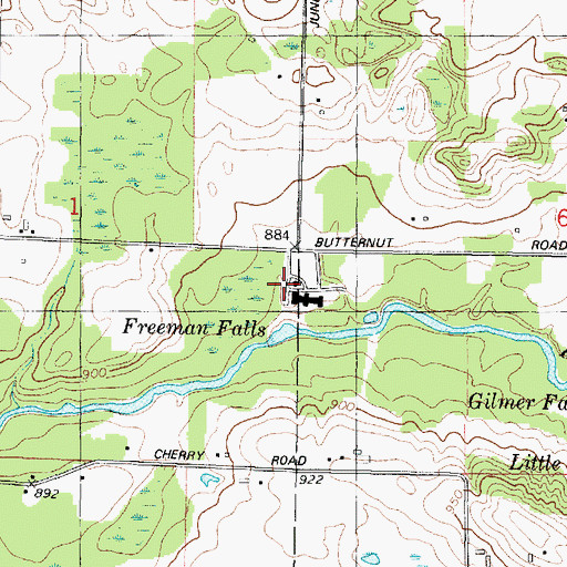 Topographic Map of Peters Hall School (historical), WI