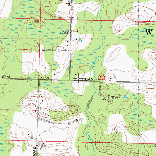 Topographic Map of Sunnyside School (historical), WI