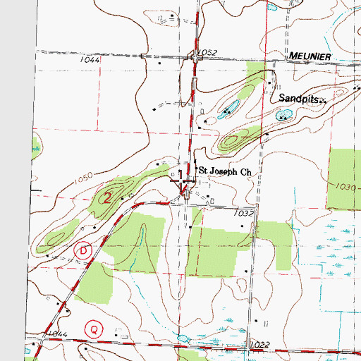 Topographic Map of Altdorf School (historical), WI
