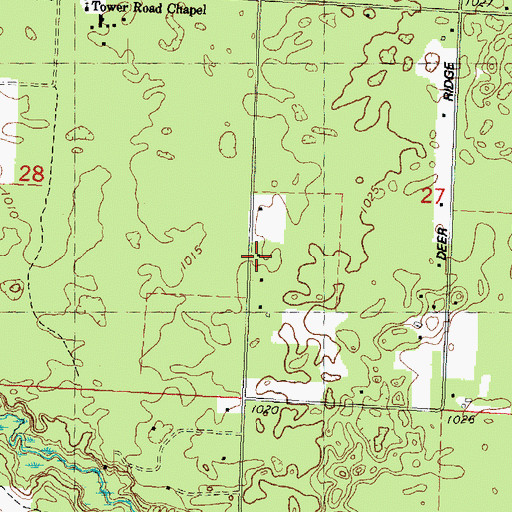 Topographic Map of Bell School (historical), WI