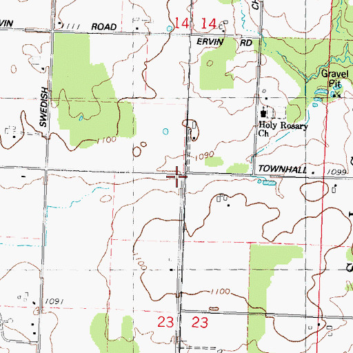 Topographic Map of Pioneer School (historical), WI