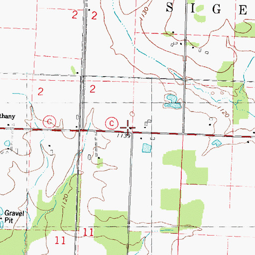 Topographic Map of Pleasant View School (historical), WI
