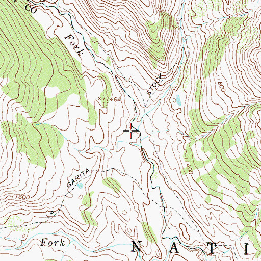 Topographic Map of Middle Fork Pole Creek, CO