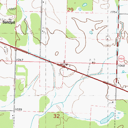 Topographic Map of Snyder School (historical), WI