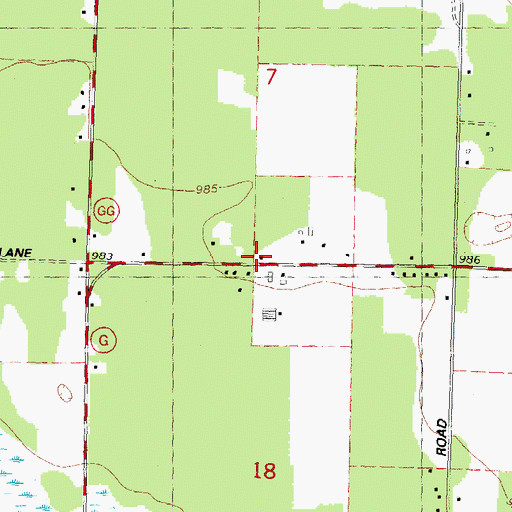 Topographic Map of Wittenberg School (historical), WI