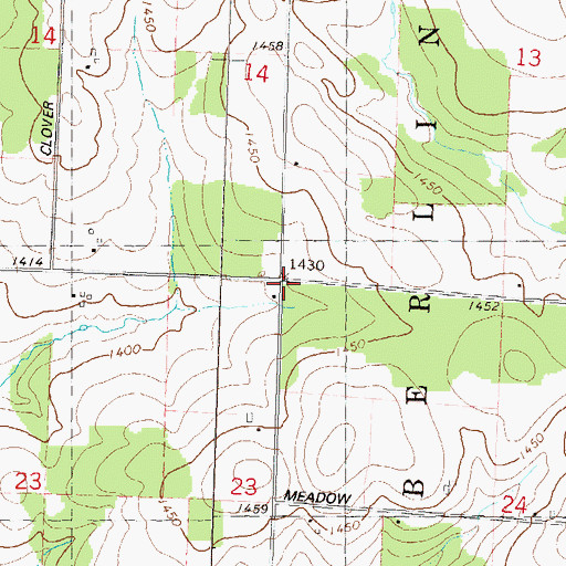Topographic Map of Adams School (historical), WI