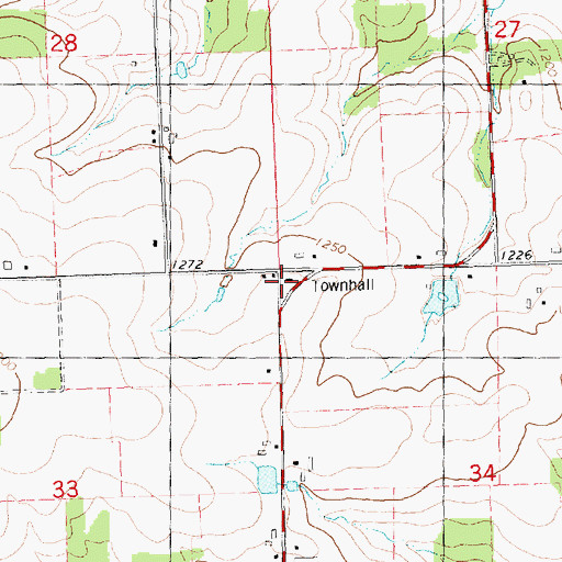 Topographic Map of Balsam School (historical), WI