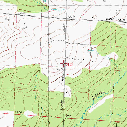 Topographic Map of Barstow School (historical), WI