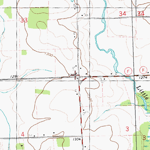 Topographic Map of Brighton School (historical), WI