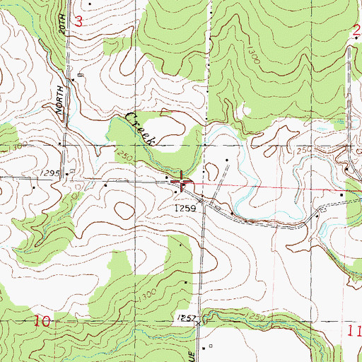 Topographic Map of Bryan Valley School (historical), WI