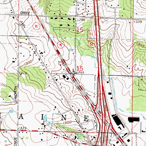 Topographic Map of Cassoday School (historical), WI