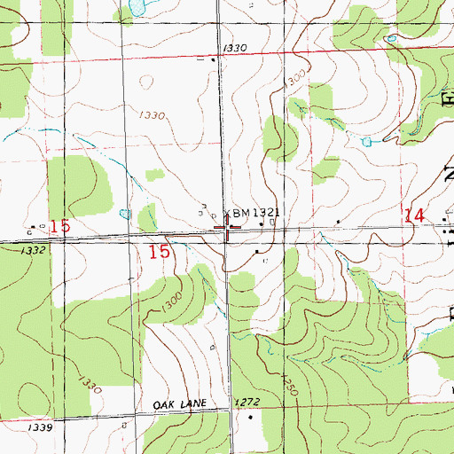 Topographic Map of Drake School (historical), WI