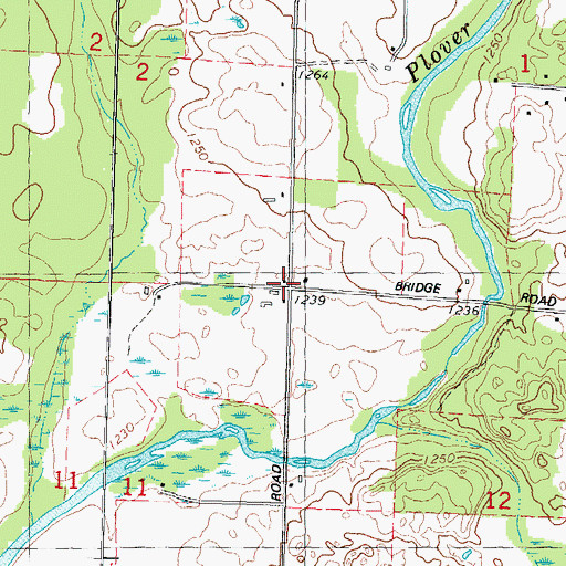 Topographic Map of East Reid School (historical), WI
