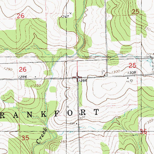 Topographic Map of Fairchild School (historical), WI