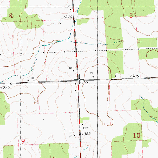 Topographic Map of Franklin School (historical), WI