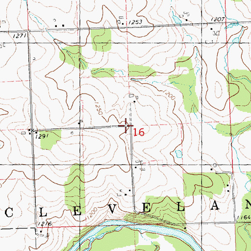 Topographic Map of Grant School (historical), WI