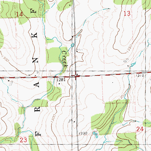 Topographic Map of Hoard School (historical), WI