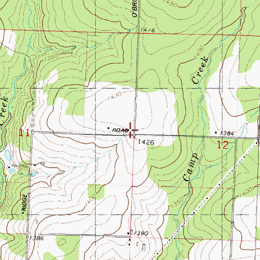Topographic Map of Husting School (historical), WI