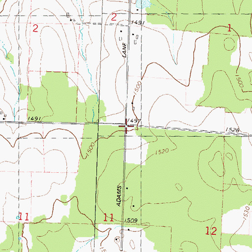 Topographic Map of Jackson School (historical), WI