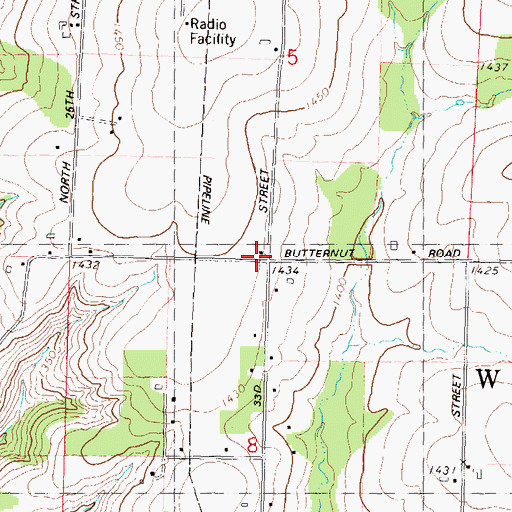 Topographic Map of Lenroot School (historical), WI