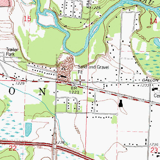 Topographic Map of Lower Kelly School (historical), WI