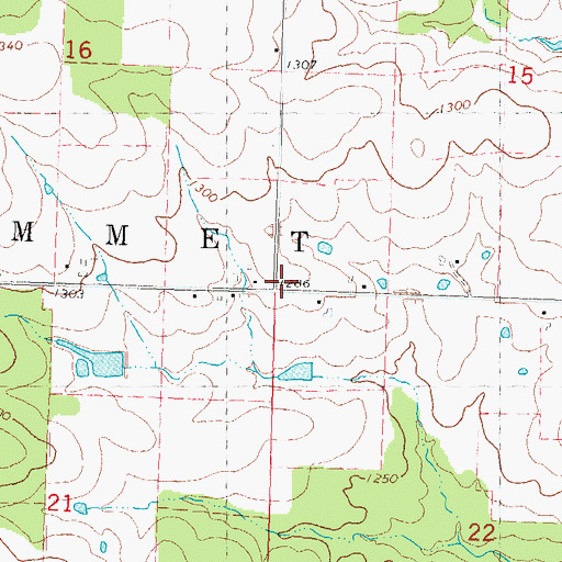 Topographic Map of Ludington School (historical), WI