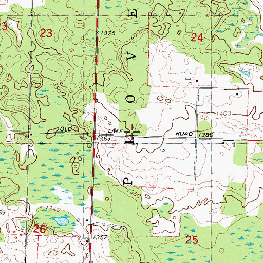 Topographic Map of Maple Park School (historical), WI