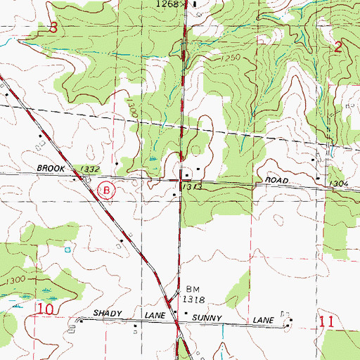 Topographic Map of Oleson School (historical), WI