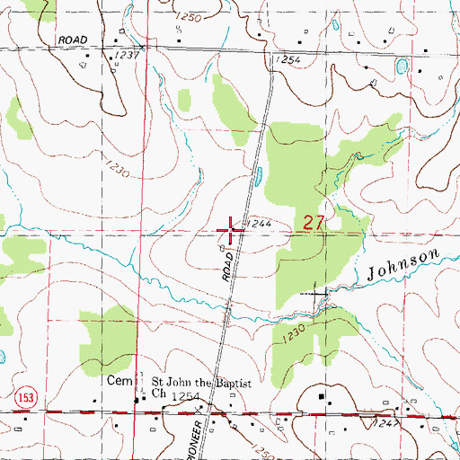 Topographic Map of Orton School (historical), WI