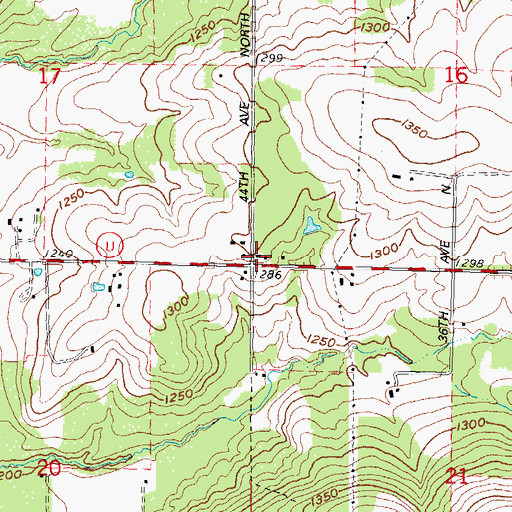 Topographic Map of Pleasant View School (historical), WI