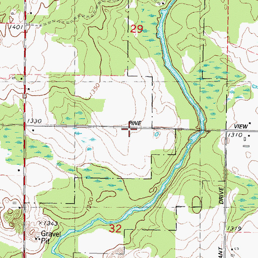 Topographic Map of Plover Valley School (historical), WI