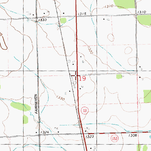 Topographic Map of Romeo School (historical), WI