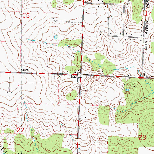 Topographic Map of Spooner School (historical), WI