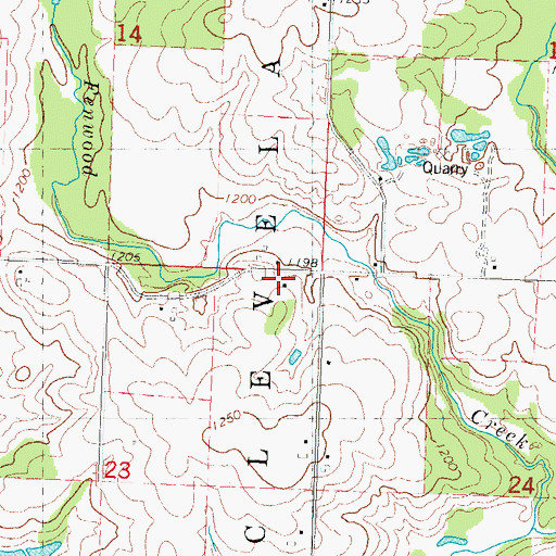 Topographic Map of Sunshine School (historical), WI