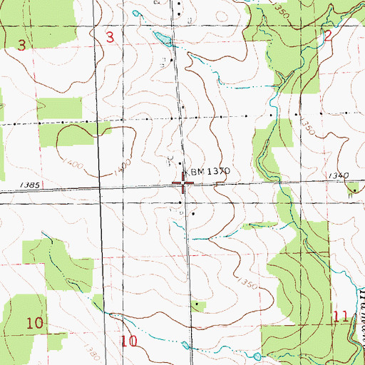Topographic Map of Swan, WI