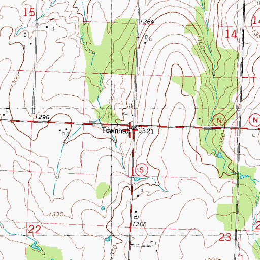 Topographic Map of Taylor School (historical), WI