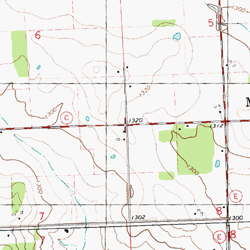 Topographic Map of Timilin School (historical), WI