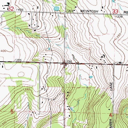 Topographic Map of Town Line School (historical), WI