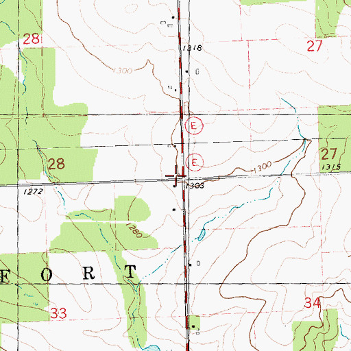 Topographic Map of Upham School (historical), WI