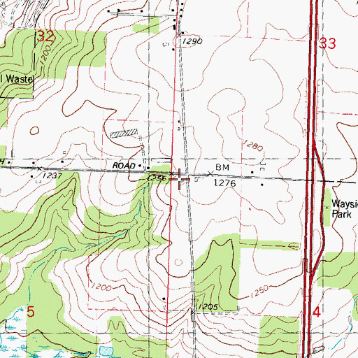 Topographic Map of Victor School (historical), WI