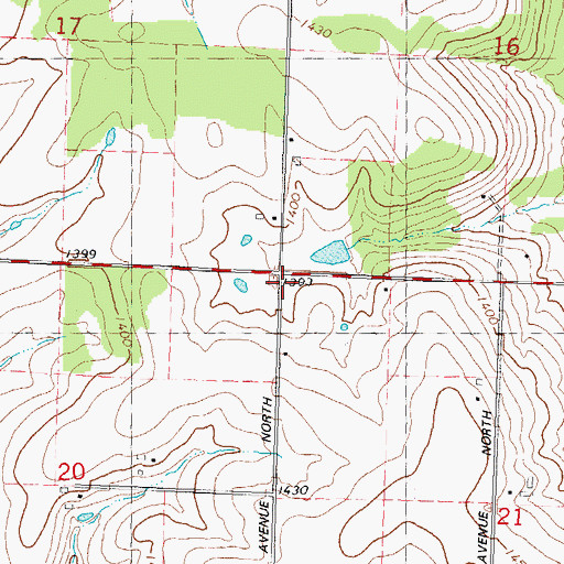 Topographic Map of Vilas School (historical), WI
