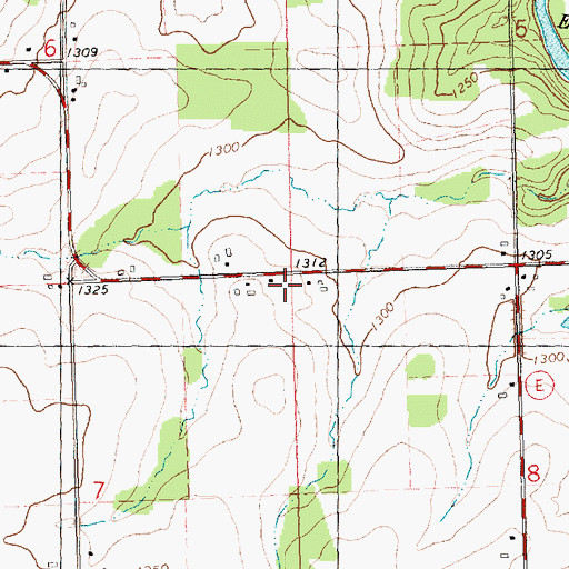 Topographic Map of Wescott School (historical), WI