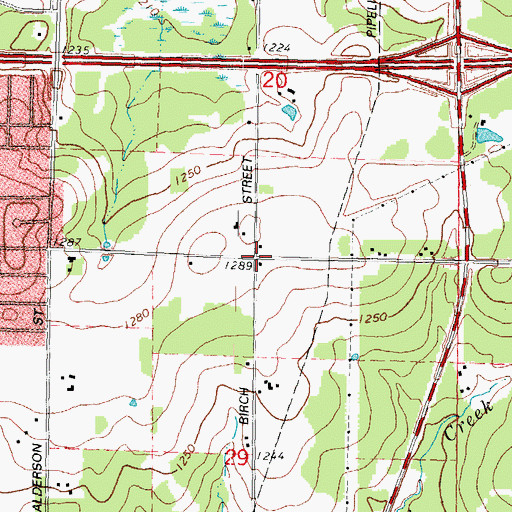 Topographic Map of Weston School (historical), WI