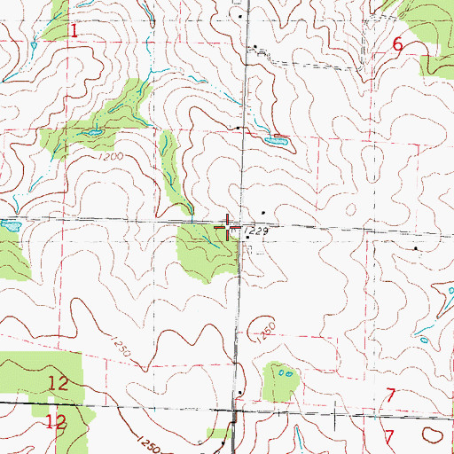 Topographic Map of Willies School (historical), WI