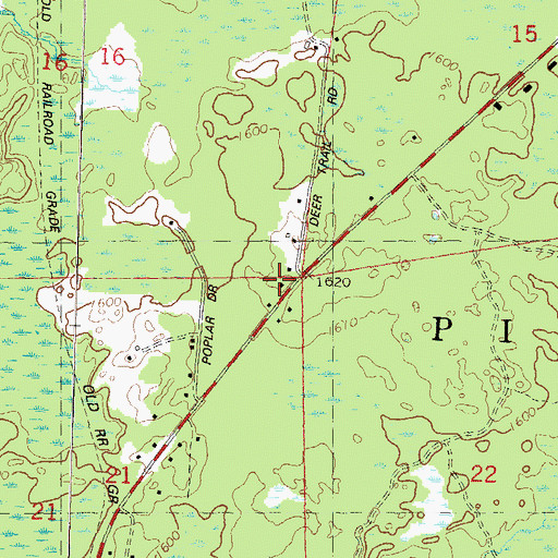 Topographic Map of Bernstein School (historical), WI