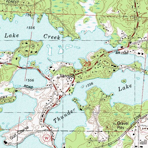 Topographic Map of Lake Creek School (historical), WI