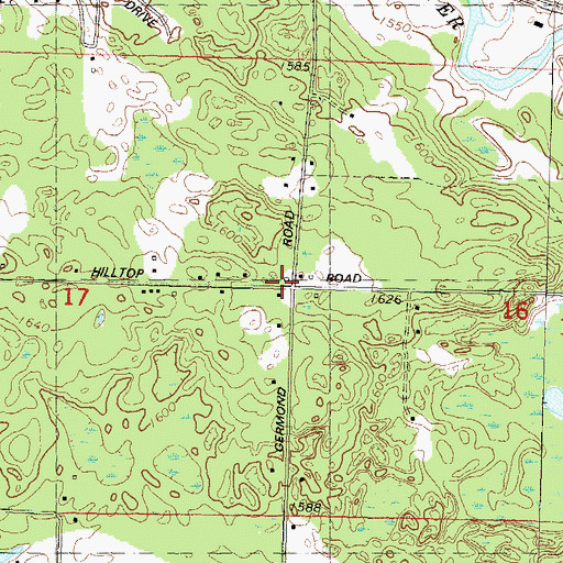 Topographic Map of Trotier School (historical), WI