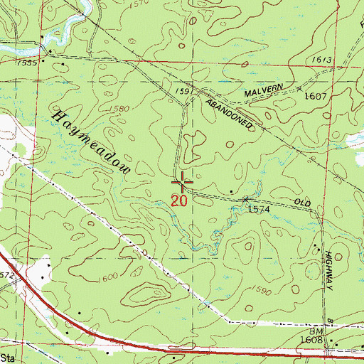 Topographic Map of Wayside School (historical), WI