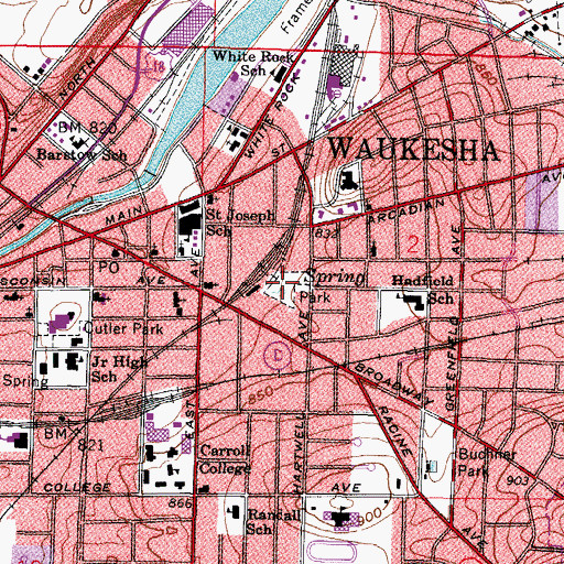 Topographic Map of Silurian Park, WI