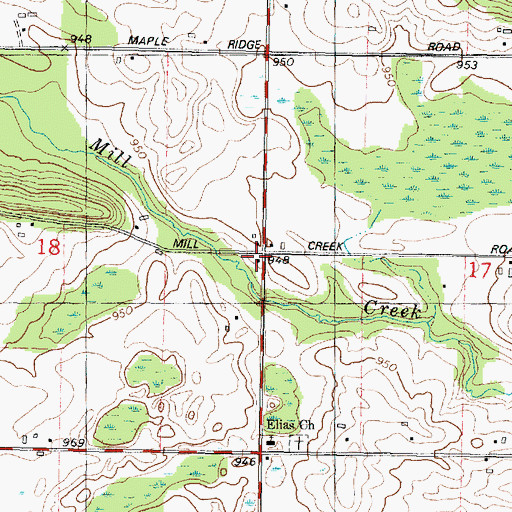 Topographic Map of Hohn School (historical), WI